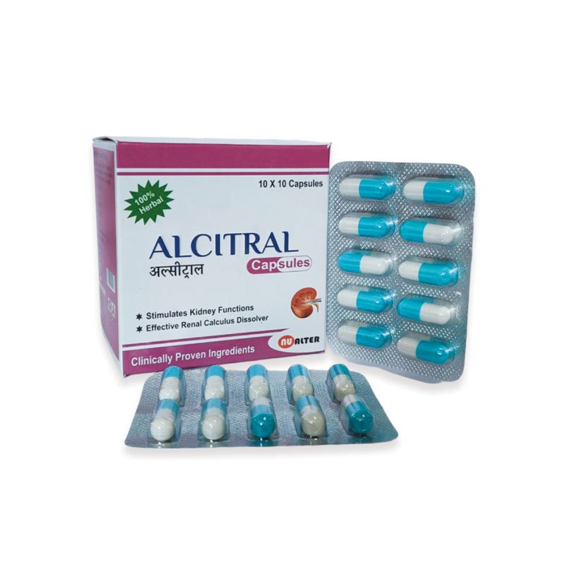 ALCITRAL CAP (URINARY CALCULI CYSTITIS, ATTACK OF RENAL COLIC)